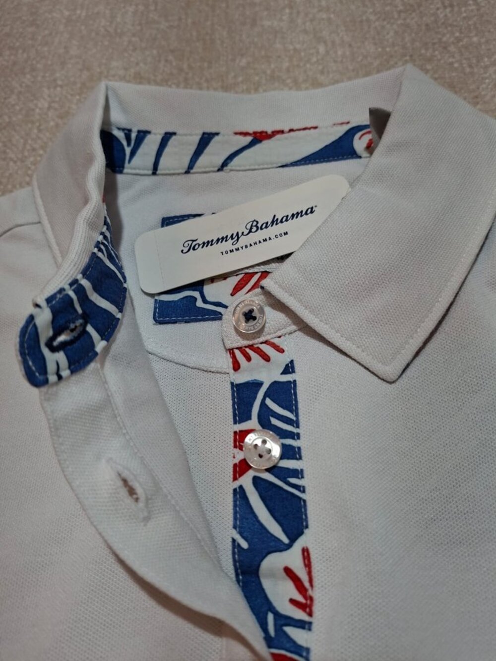 NWT Tommy Bahama Paradise Pique Sleeveless Polo White Top M - Picture 7 of 14